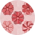 thumbnail image 1 of Ahgly Company Machine Washable Indoor Round Transitional Pink Area Rugs, 8' Round, 1 of 7