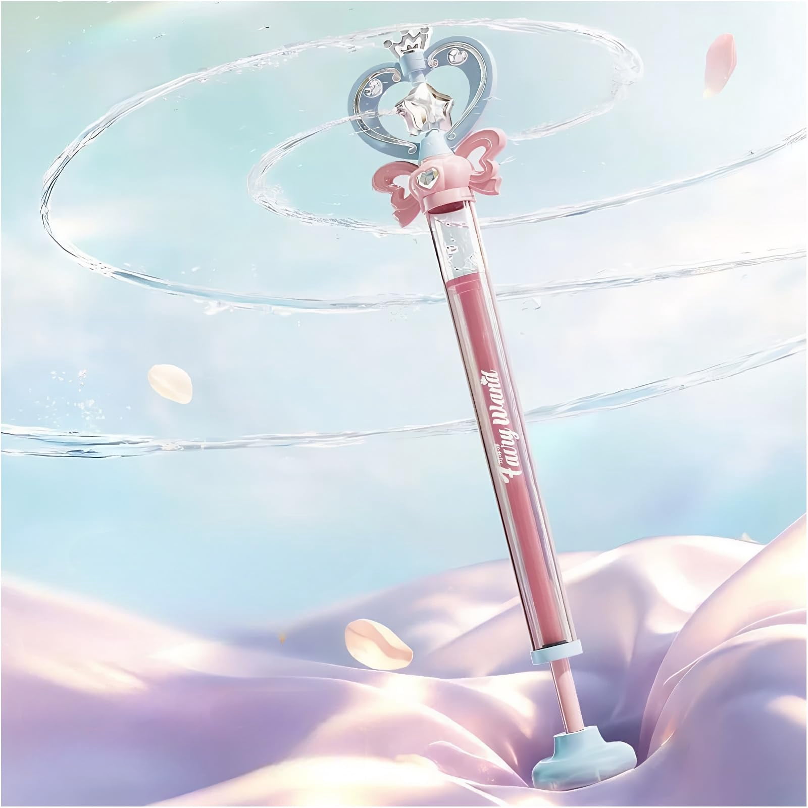 Magic Wand Water Squirter, Spinning Spray Gun with Pull-Out Pump Action, Outdoor Summer Beach Pool Party Water Blaster