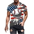thumbnail image 1 of Camisetas Casuales Impresas de Manga Corta en el Patrón de Rayas, Camisetas Ligeras de Algodón a Rayas para Hombres, 1 of 8