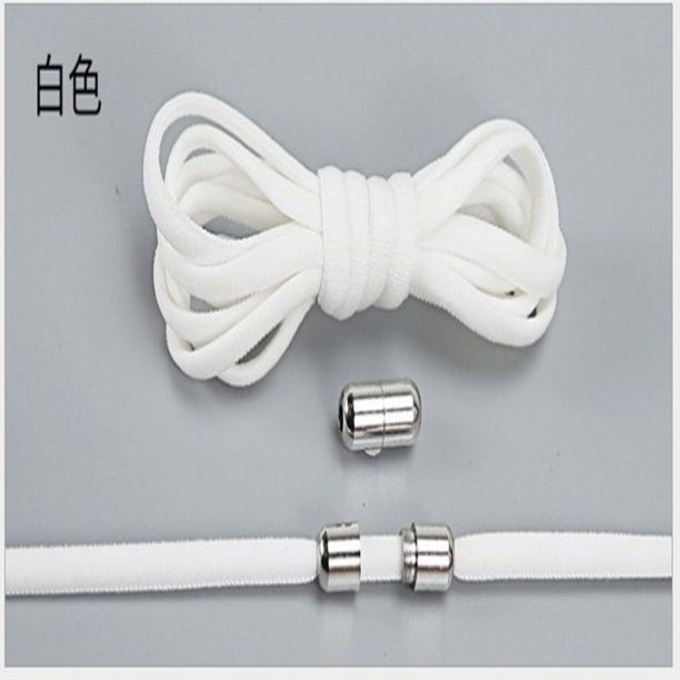 Cordones elásticos para hombres y mujeres para adultos y niñoslazos de hebilla de zapatos de Metal (blanco) Tmvgtek Para estrenar