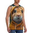 thumbnail image 2 of Kdxio Modern Yellow Sweater Guinea Pig for Men's Muscle T-shirt,Sleeveless for Workout Running Athletic Gym Lounge Casual, 2 of 5