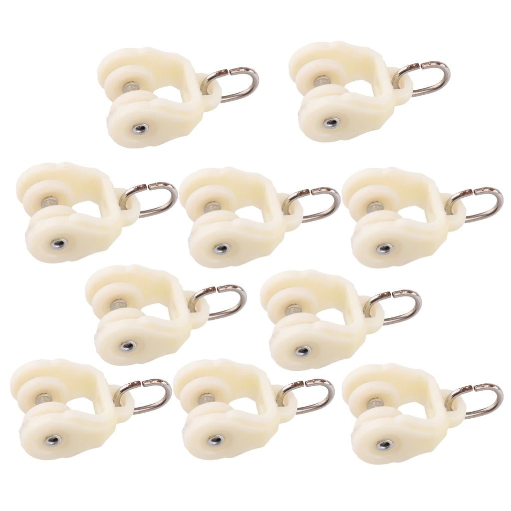 10Pcs Window Curtain Track Glider, Wheel Sliding Rolller Carrier