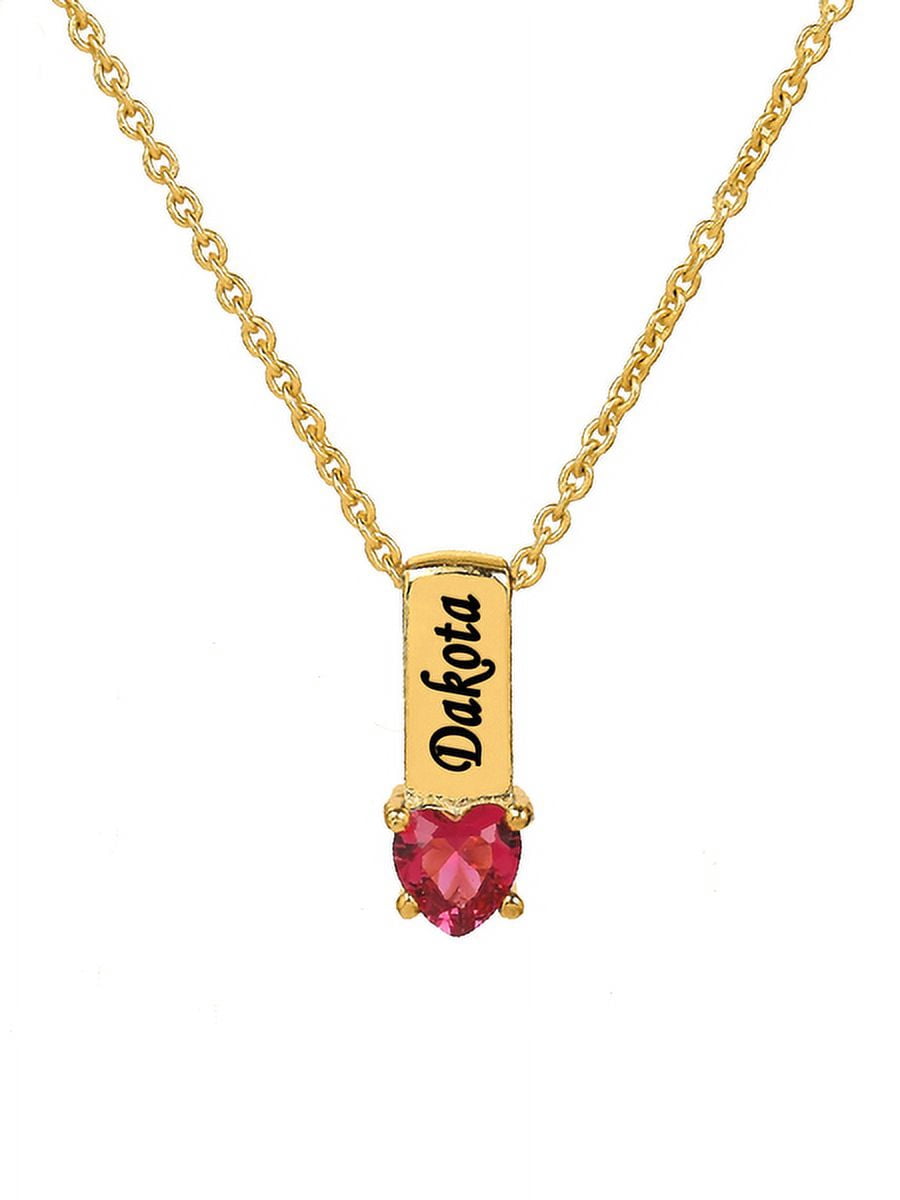 Personalized Family Charm Pendant with Up to 6 Heart-Shaped Birthstones