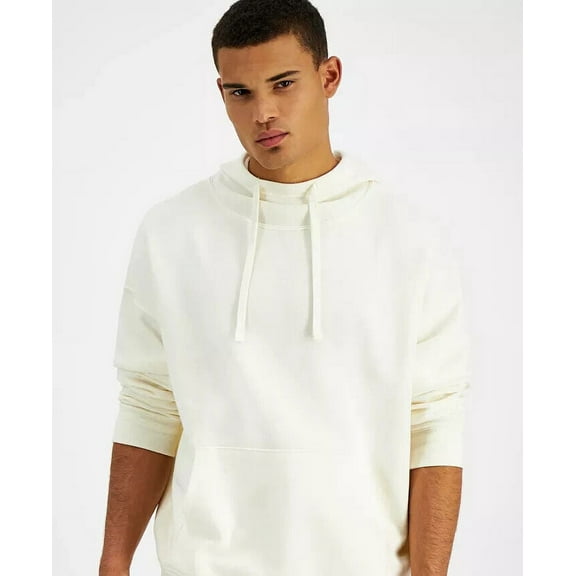 INC International Concepts Men's Oversized Hoodie, Antique White, XL