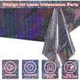 thumbnail image 3 of LAICAIW 8 Pack Iridescence Plastic Tablecloths Shiny Disposable Laser Rectangle Table Covers Holographic Foil Tablecloth Iridescent Party Decoration Birthday Bridal Wedding Christmas 54" x 108"(Silv, 3 of 7