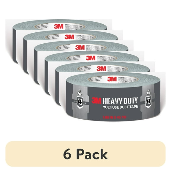 (6 pack) 3M Heavy Duty Grey Duct Tape, 1.88 in. x 45 yd., 1 Roll