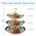 thumbnail image 3 of Alpaca Elegant Plastic Disc Dessert Table Cake Stand with Iron Pillars - 32cm Height - 21cm/24cm/27cm Plates, 3 of 6