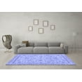 thumbnail image 3 of Ahgly Company Machine Washable Indoor Rectangle Oriental Blue Traditional Area Rugs, 2' x 5', 3 of 4