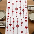 thumbnail image 5 of Table Runners 90 Inches Long Dress Scarves, Valentine's Day Farmhouse Coffee/Dining/Kitchen Table Runner for Living Room, Simple Romantic Gnomes Red Love Heart 13x90 Inch, 5 of 9