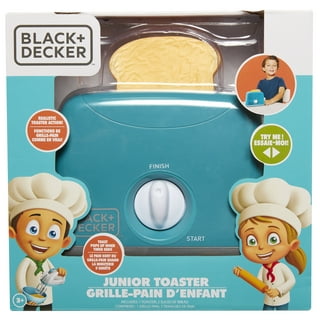 BLACK+DECKER Junior Blender Role Play Pretend Kitchen Appliance for Kids  with Realistic Action, Light and Sound - Plus Toy Fruit and Vegetable Foods  for Imagina…