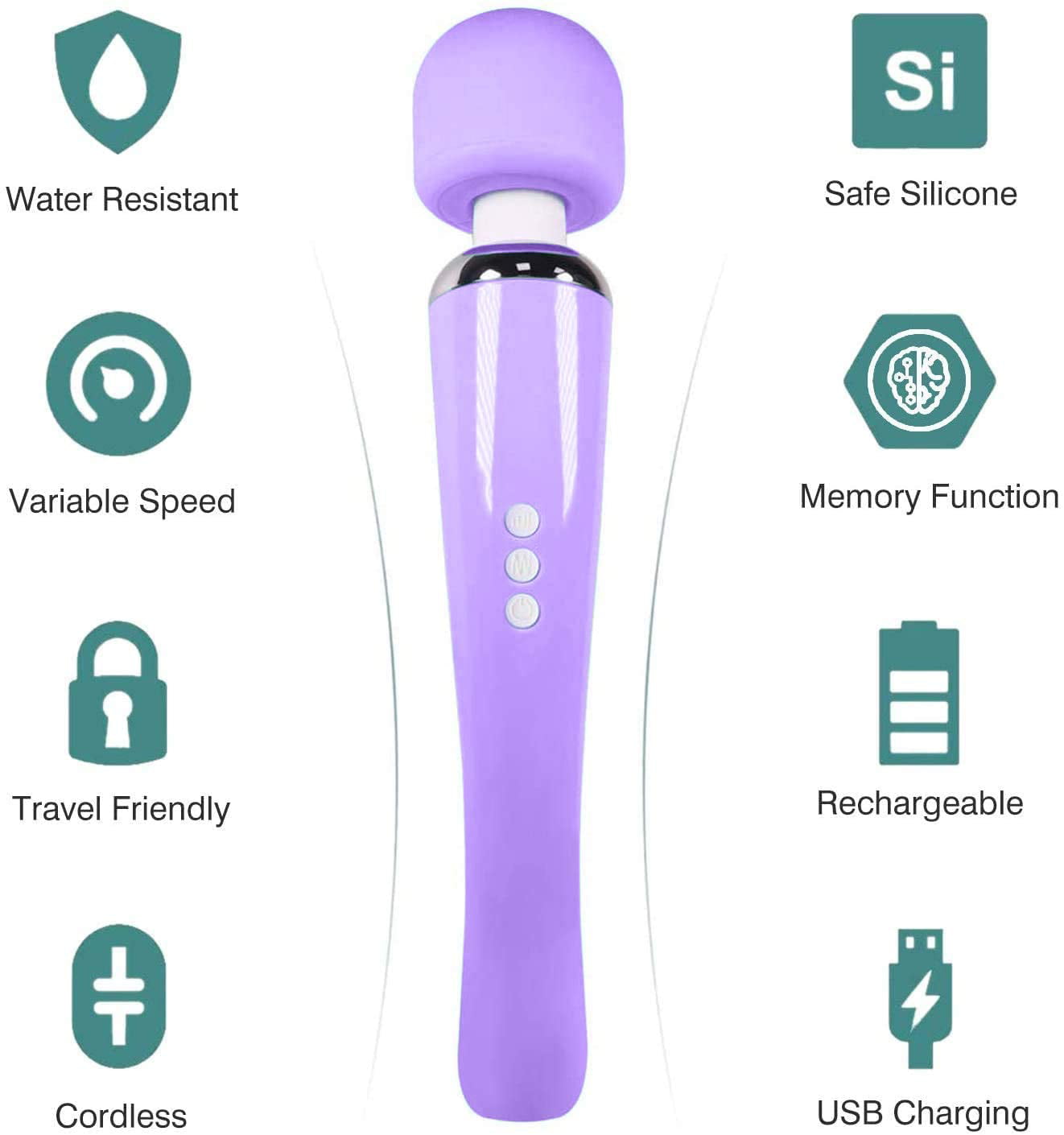 Therapeutic Back Massager - Handheld Cordless and Powerful Wand - 8 Speeds  20 Vibrating Patterns - U…See more Therapeutic Back Massager - Handheld