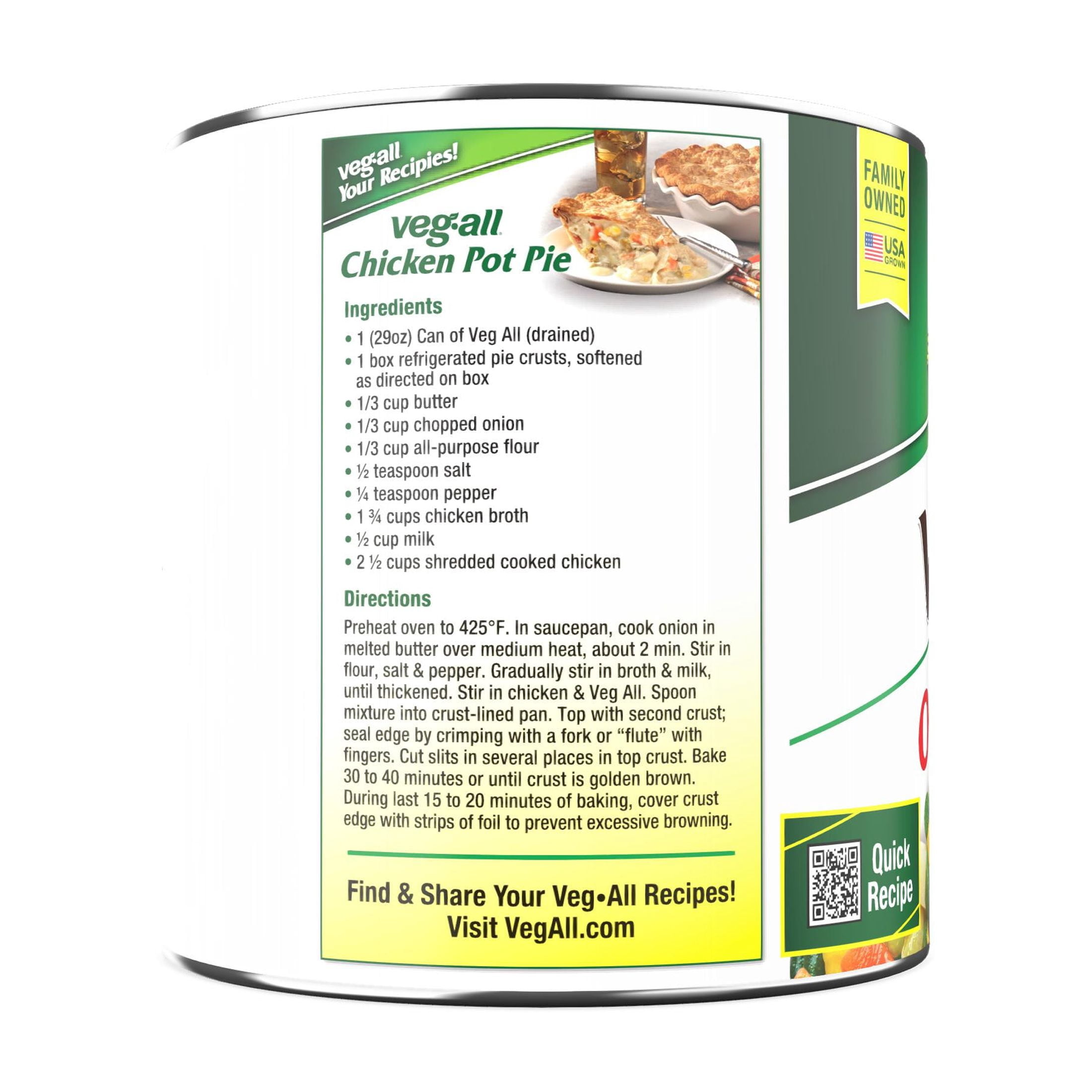 (2 pack) Veg-All Original Mixed Vegetables, 29 oz., Can