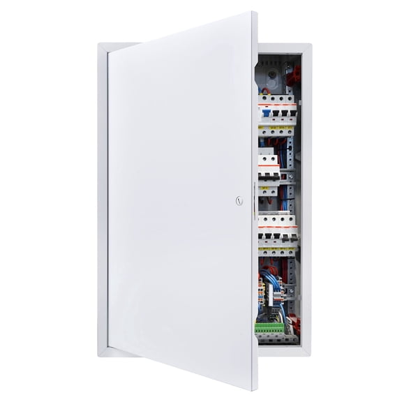 VEVOR Access Panel for Drywall, 25.3 x 17.2 in Galvanized Steel Access Door, Easy Install Hinged Service Panel with Screwdriver Latch, for Ceiling Plumbing Electrical, 16.4 x 24.4 White