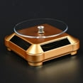 thumbnail image 4 of koolsoo 360 degreeSolar LED Turntable Presentation Plate Turntable Jewelry Display Stand Gold, 4 of 9