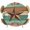 Teal, variant on Elastic Fitted Round Tablecloth, Western Texas Star Vintage Waterproof Stretch Table Cover for 36"-44" Tables, Retro Farmhouse Brown Green Wood Grain Washable Outdoor Tablecloths for Patio, Picnic