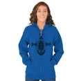 thumbnail image 3 of Scarab Ankh Ancient Egyptian Symbols Zip Up Hoodie Men's Women's Brisco Brands S, 3 of 6