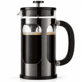 thumbnail image 2 of French Press Coffee Maker, Easy to use,Large 304 Stainless Steel Coffee Press, Cold Brew Heat Resistant Thickened Borosilicate Coffee Pot for Camping Travel Gifts, 34 Ounce, Dark Pewter, 2 of 7