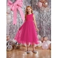 thumbnail image 5 of Arshiner Flower Girl Dress V-Back Bowknot Formal Pageant Ball Gown Wedding Party Long Tulle Dresses, 5 of 6