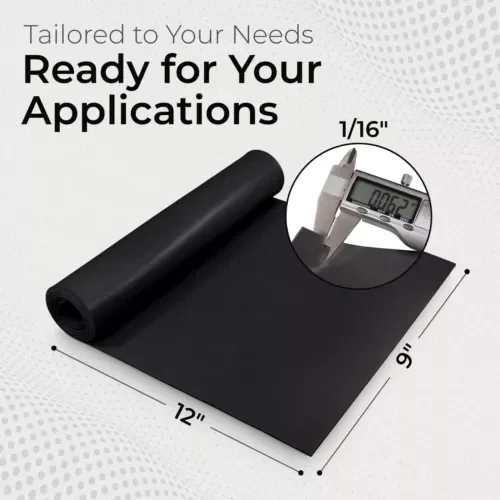 Neoprene Sheet 1/16 X 9 X 12 In 60A Rubber Strip Mat Gasket Material Made In Usa