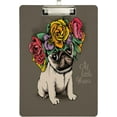 thumbnail image 2 of FMSHPON Dog Floral Wreath Vintage Clipboard Hardboard Wood Nursing Clip Board and Pull for Standard A4 Letter 13x9 inches, 2 of 8