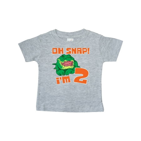 

Inktastic Oh Snap! I m 2 Cute Green Alligator Gift Baby Boy or Baby Girl T-Shirt