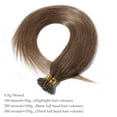 thumbnail image 4 of Benehair 100% Real Remy Human Hair Extensions Pre Bonded I Tip Hair Stict Tip Keratin 0.5g Micro Ring Thick 50 Strands Brown, 4 of 11