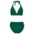 thumbnail image 5 of Awdenio Tummy Control Swimsuits for Women Two Piece Swimsuits Halter Push Up Bathing Suits Athletic Swimwear for Women, 5 of 7