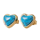 thumbnail image 1 of LuckyLy Aretes Mujer de Corazón con Piedras Naturales, Acero Inoxidable con Baño Oro 14k – Joyería para Mujer, Regalos para Mujer San Valentín y Navidad, Regalos para Mamá turquesa Unitalla, 1 of 6