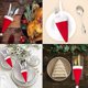 thumbnail image 3 of Wabjtam 38 piezas de sombreros de Papá Noel para Navidad, soportes para cubiertos, vajilla para la mesa de la cena, suministros de decoración, 3 of 5