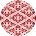 thumbnail image 1 of Ahgly Company Machine Washable Indoor Round Transitional Pink Area Rugs, 5' Round, 1 of 7
