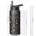 thumbnail image 3 of Halloween Stainless Steel 18oz Tumbler with Lid and Straw – Cute Skull Pumpkin Ghost Coffee Travel Mug – Insulated Cup Holiday Gift for Women Men, 3 of 6