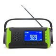 thumbnail image 2 of MD?097 Manivela solar Radio meteorológica FM Cargador de emergencia para exteriores con luz de flash Verde, 2 of 8