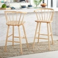thumbnail image 4 of SAFAVIEH Blanchard Contemporary Bar Stool, Natural, Set of 2 (21.7 in. W x 20.5 in. D x 41.5 in. H), 4 of 13