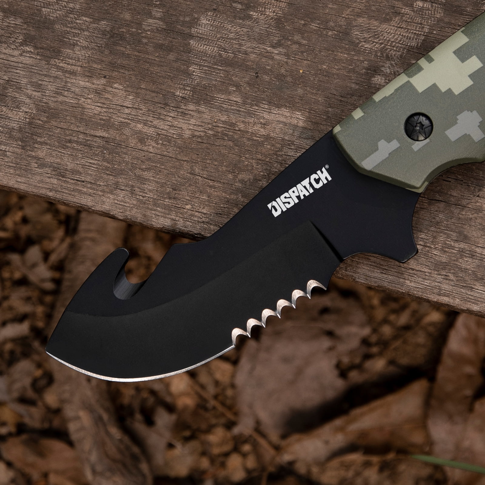 Dispatch 8.39" 2PCS Fixed Blade Knife, Hunting Knife Set ,Folding Knife Set with Nylon Sheath, EDC Knife