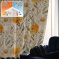 thumbnail image 5 of Spring Daisy Blackout Curtains for Bedroom/Living Room, Pinch Pleated Black Out Curtains, Country Vintage Yellow White Floral Leaf Plaid Room Darkening Window Drapes with Hooks 2 Panels, 59"x70", 5 of 8