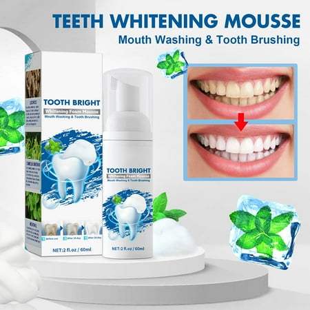 Toothpaste Whitening Foam Mousse 2 Pcs Toothpaste Whitening Foam Mousse ...