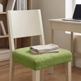thumbnail image 6 of Velvet Stretch Dining Chair Seat Covers Thick Soft Elastic Chair Cushion Slipcover for Kitchen Dining Room Curved Seat Protector Washable, 6 of 6