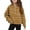Brown, variant on Nmnitkp Girls' 1/4 Zipper Sweatshirts Casual Oversized Long Sleeve Pullover Tops Cute Half Zipper Hoodie Sweater Blue,7 Years