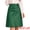 Deep Green, variant on Women A-Line High Waist PU Faux Leather Belted Midi Skirt M Brown