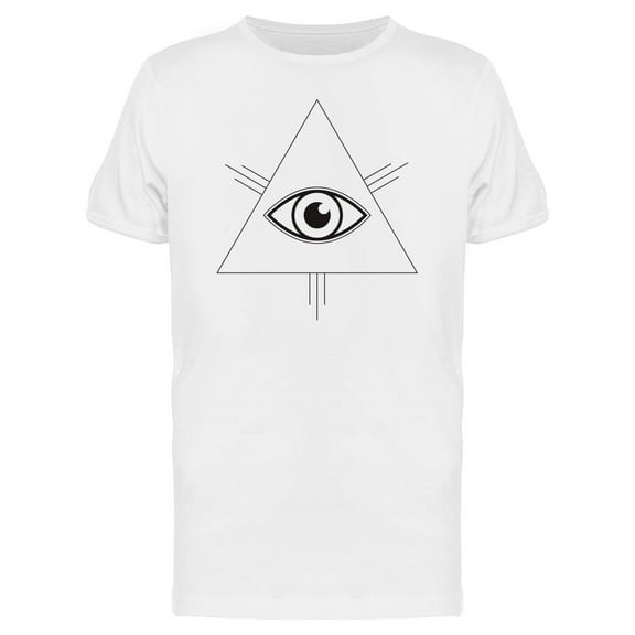 All Seeing Eye Triangle Lines T-Shirt Men -Image by Shutterstock, Male Medium