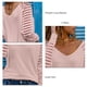 thumbnail image 2 of Top De Manga Larga, Camiseta Suelta De Malla Transparente Para Mujer Con Cuello En V Para Exteriores Para Uso Diario, 2 of 5