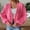 Hot Pink, variant on Amidoa Cardigan Womens Sweaters and Cardigans Long Sleeve Black Cute Knit Open Front Solid Cardigans Women's Cardigans L