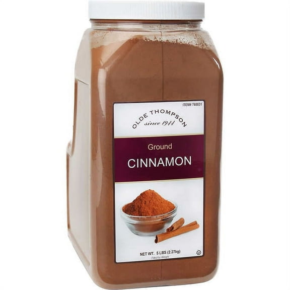 Olde Thompson Ground Cinnamon, 5 lbs in a Clear Jar
