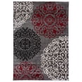 thumbnail image 1 of Tapis d'Intérieur Moderne Contemporain Floral Doux 9 Pieds x 12 Pieds Rouge, 1 of 2