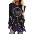 thumbnail image 1 of Camisas informales de manga larga para mujer, jersey, túnica suelta, blusa estampada con cuello redondo Fridja  hkj4056, 1 of 5