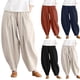 thumbnail image 2 of Ladies Cotton Linen Harem Wide Leg Pants Casual Vintage Pants Apricot 4XL, 2 of 3