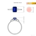 thumbnail image 5 of ANGARA Lab Grown 1.05 Ct Blue Sapphire & Diamond Engagement Ring for Women in 14K White Gold (Size-7x5mm) | September Birthstone, Anniversary, Jewelry Gift for Women | Lab-Grown Blue Sapphire Ring, 5 of 8