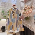 thumbnail image 2 of XXWXYD Baby Girl Dress Toddler Sleeveless Summer Dresses Abstract Watercolor Paint Print Casual Par𝗍y Dress 𝖥loral Sundress Kids Clothing Play Dress Aesthetic Outfit, 2 of 9
