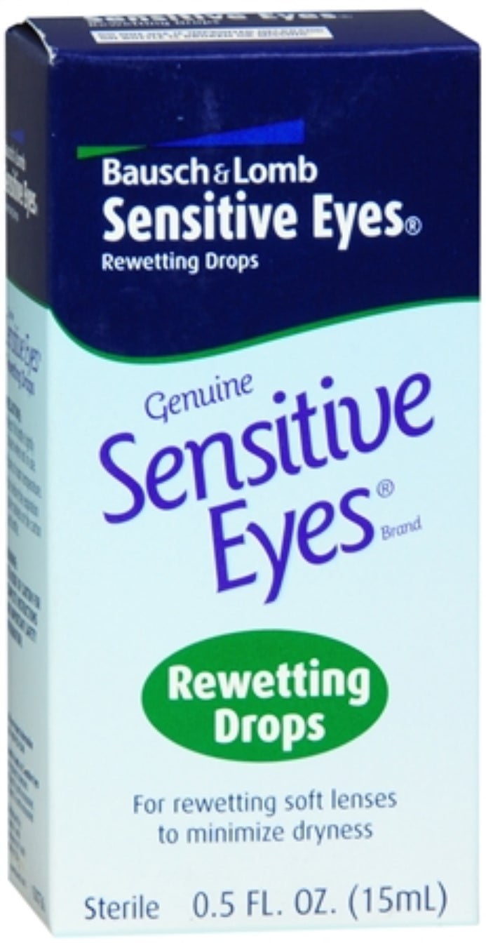 2 Pack Bausch & Lomb Sensitive Eyes Rewetting Drops 0.50 oz