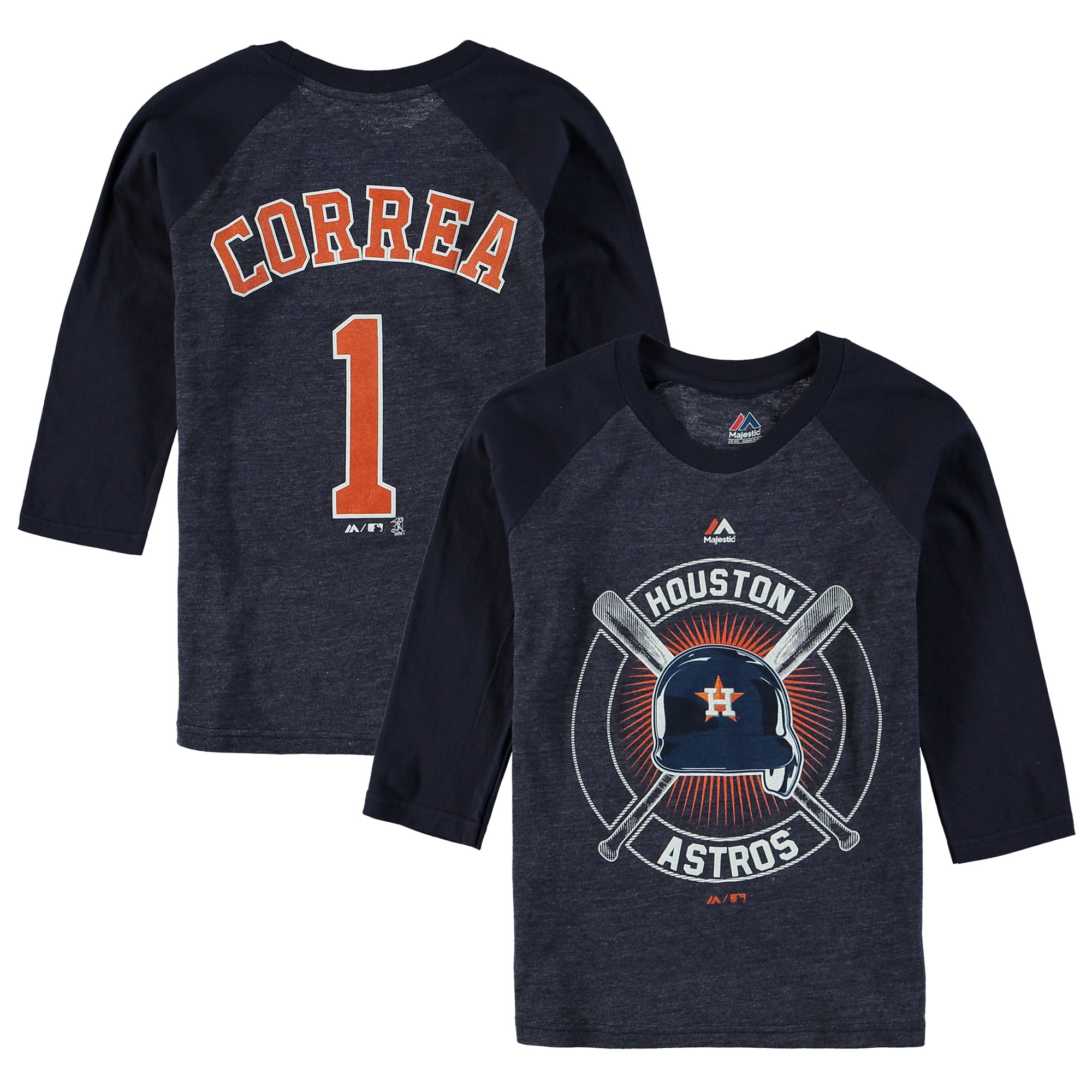 Outerstuff Carlos Correa Houston Astros Orange Net Youth Name and Number Shirt